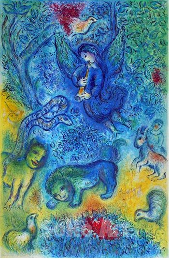 Magic Flute painting - Marc Chagall Magic Flute art painting